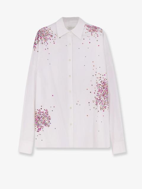 Dries Van Noten Dries Van Noten Casia Sequin Cotton Shirt White