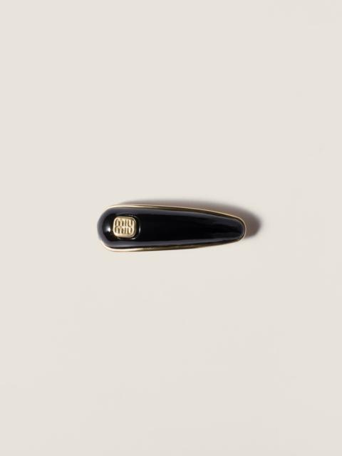 Miu Miu Patent leather hair clip
