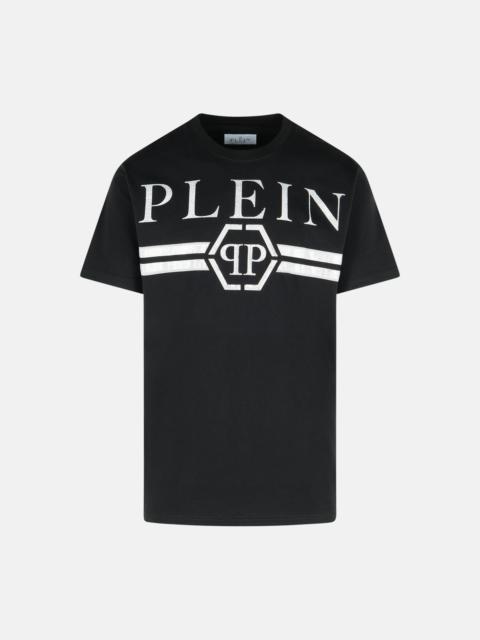 PHILIPP PLEIN BLACK COTTON T-SHIRT