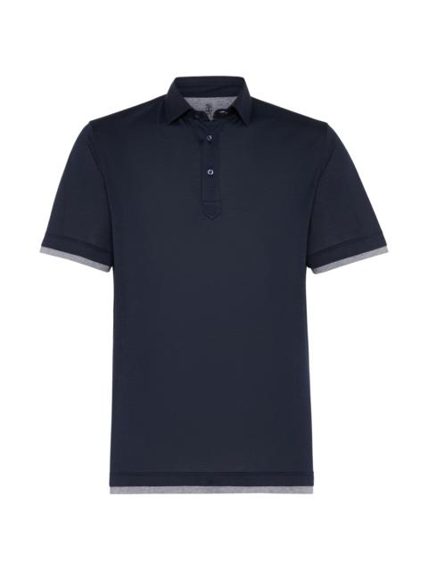 Brunello Cucinelli LAYERED-EFFECT POLO SHIRT