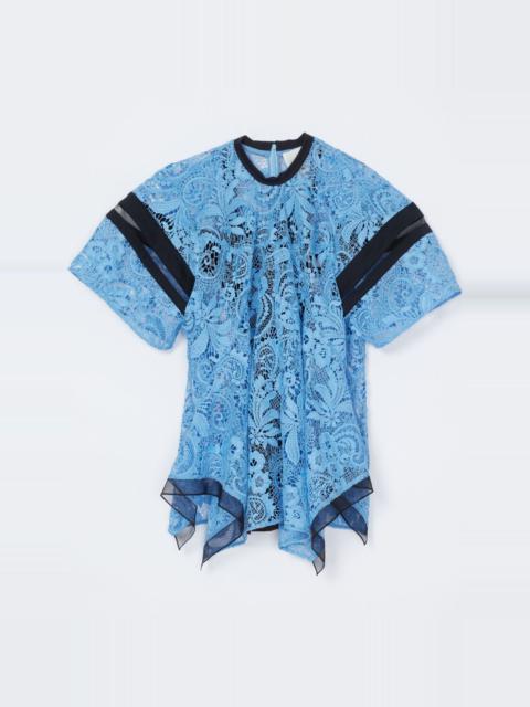 lace-panel blouse