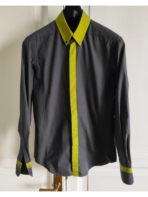 Other Designers Thierry Mugler - GRAIL! Snap fastening contrast shirt.Like Gaultier or Dior