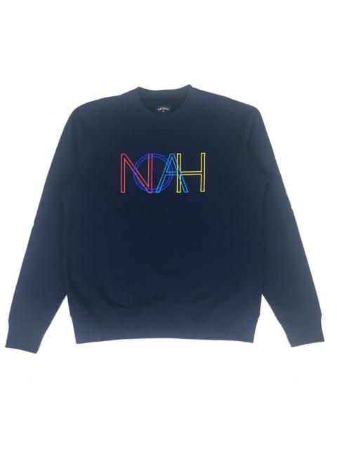 Noah Noah Navy Retro Logo Embroidered Sweatshirt DS