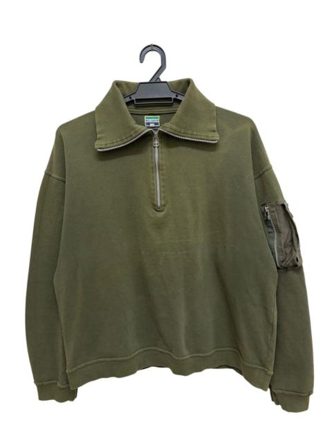 Nigel Cabourn NIGEL CABOURN 🫒 MILITARY HALF ZIP PULLOVER UTILITY POCKET