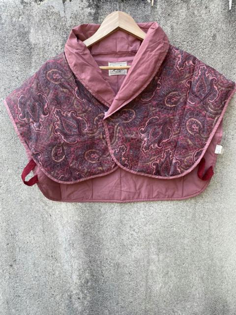 Vintage Celine Down Puffer Poncho Paisley