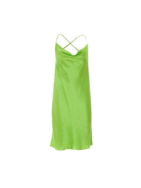 SAINT LAURENT Saint Laurent Women Silk Satin Bare Back And Hooded Back Neck Dress
