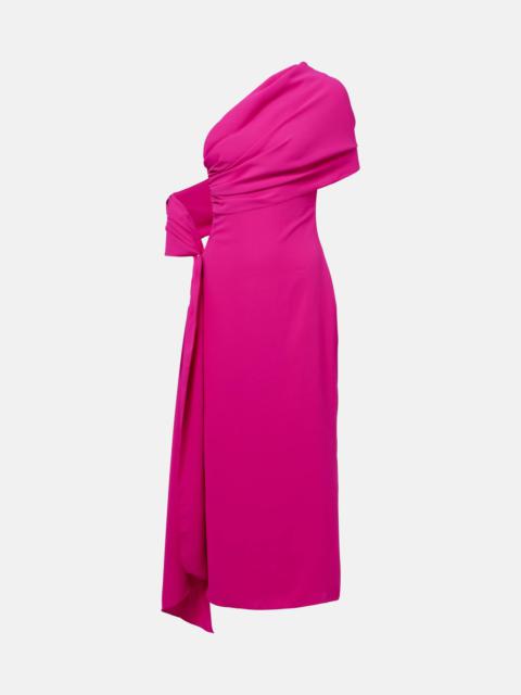 MARMAR HALIM Caped silk crêpe cocktail dress