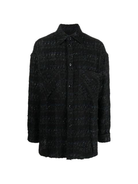 long sleeve tweed shirt