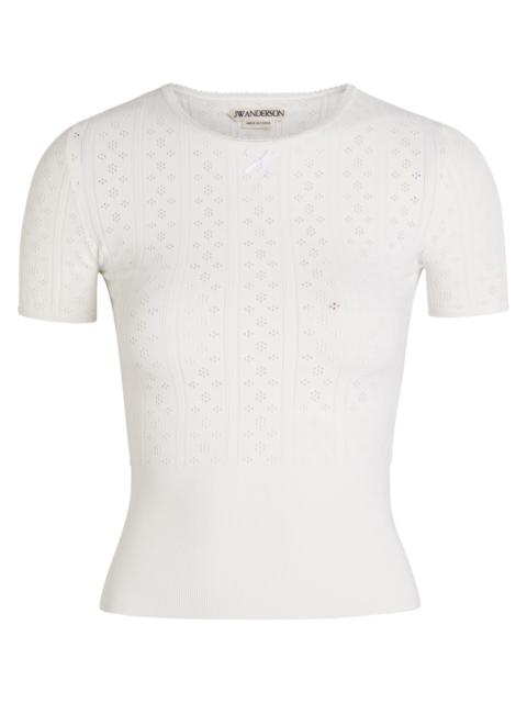 JW Anderson JW Anderson Pointelle-knit top