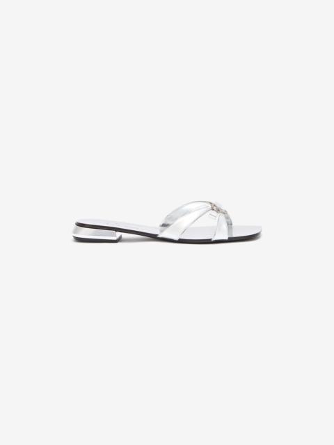 Roberto Cavalli Low Sandals With Mirror Snake Monogram