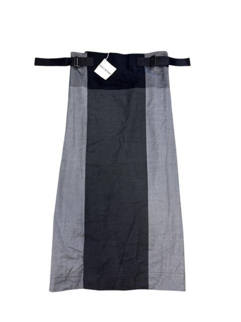 ISSEY MIYAKE ISSEY MIYAKE AW2019 BLOCK BOTTOM WOOL SKIRT