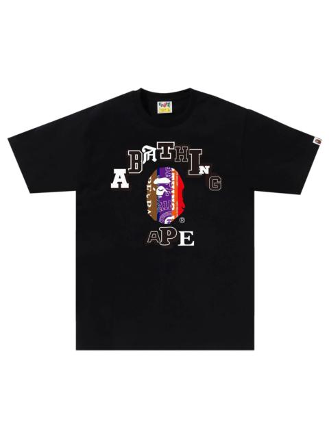 A BATHING APE® BAPE Fans Scarf College Tee 'Black'