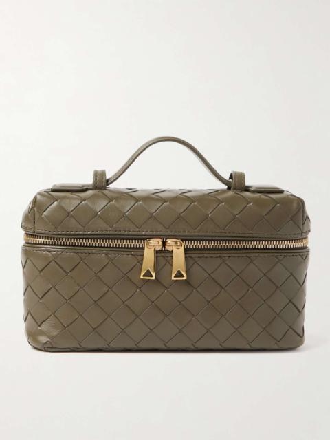 Bang Bang Vanity intrecciato leather tote Green