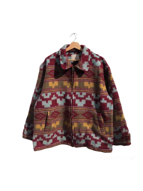 Other Designers Japanese Brand - VINTAGE AZTEC NAVAJO DESIGN JACKET MARVELOUS PRINTED FLEECE