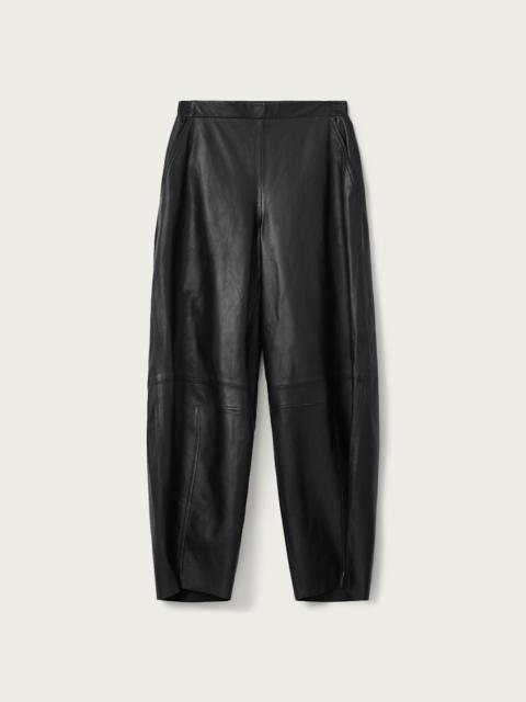 ALLSAINTS ETTA BARREL LEG LEATHER PANTS