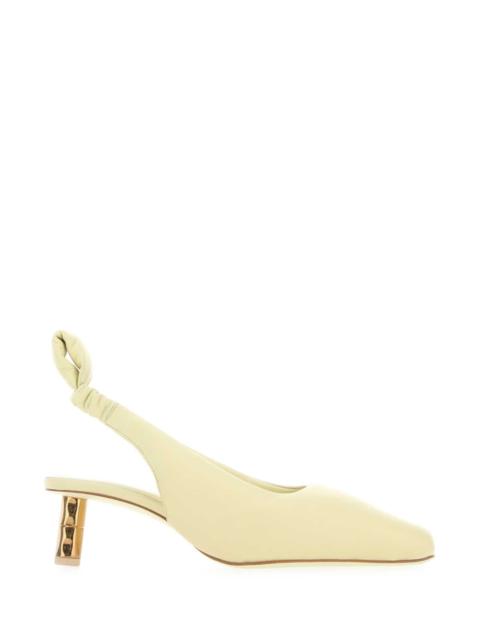 Other Designers Boyy Women Pastel Yellow Nappa Leather Puffy Pumps