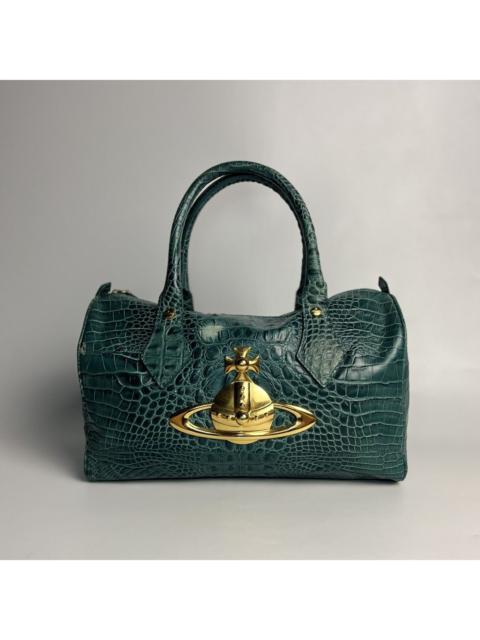 Vivienne Westwood RARE Vivienne Westwood Crocodile Embossed Boston Bag