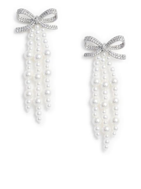 self-portrait Self-Portrait Women Pearl Bow Cascade Earrings