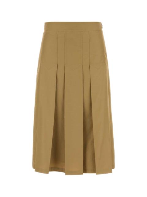 Prada Prada Women Beige Cotto Blend Skirt