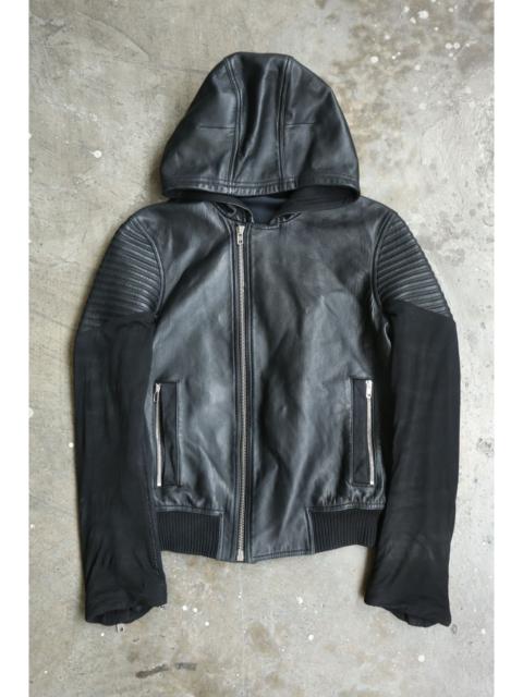 Givenchy Givenchy - F/W 14 - Hooded Neoprene-Trimmed Leather Jacket