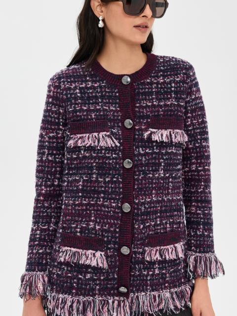 L'AGENCE Kastoria Fringe Trim Cardigan