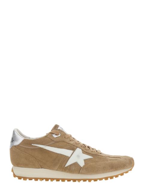 Golden Goose Golden Goose Men Sneakers Runnig Maratone With Leather, Beige And Unisex
