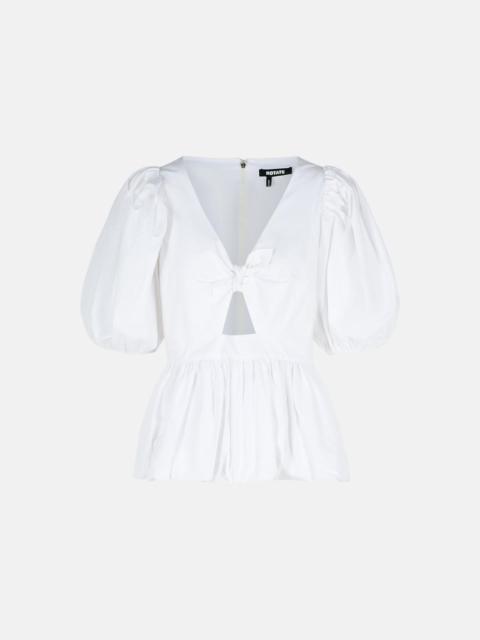 ROTATE WHITE COTTON BLOUSE