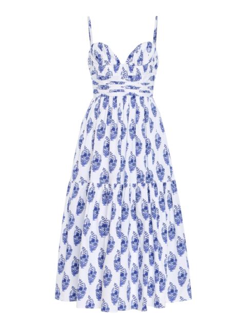 CAROLINA HERRERA Exclusive Riviera Printed Cotton Midi Dress print