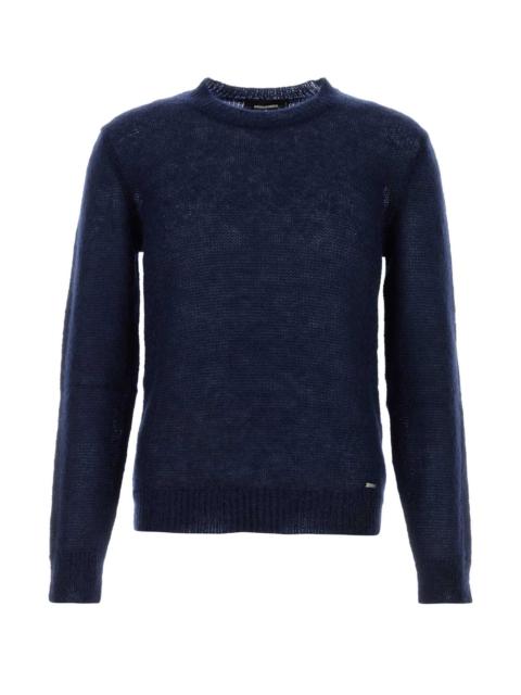 DSQUARED2 Dsquared Men Navy Blue Mohair Blend Sweater