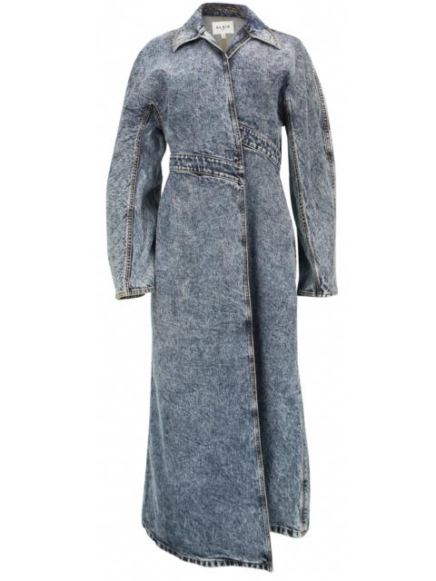 Alaïa Denim Spiral Trench Coat