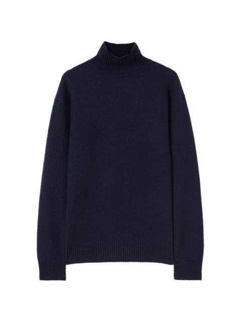 chain-link detailing wool jumper