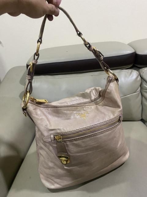 Prada Authentic Prada Saffiano Leather Shoulder Hobo Bag