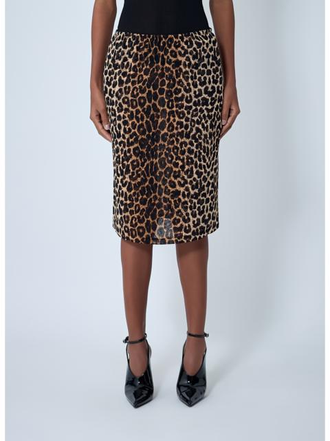 SAINT LAURENT Saint Laurent Women Leopard Print Skirt
