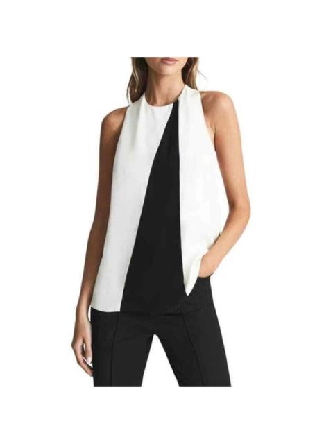 Other Designers NWT Reiss Sharon Black White
Colorblock
Sleeveless Top Sz 2 $210