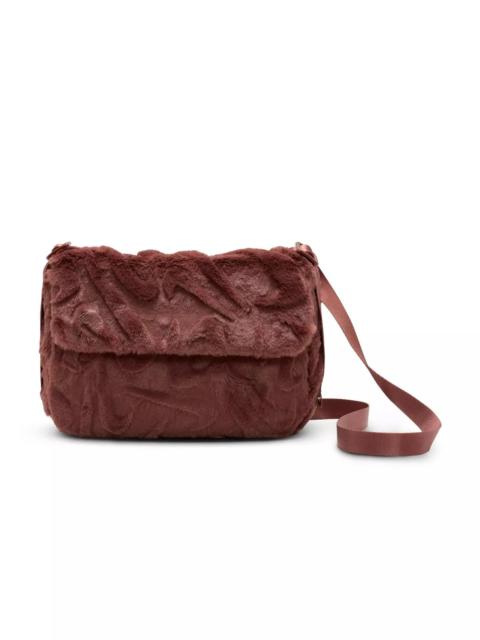 Nike Sportswear Futura 365 Faux Fur Crossbody Bag-Maroon