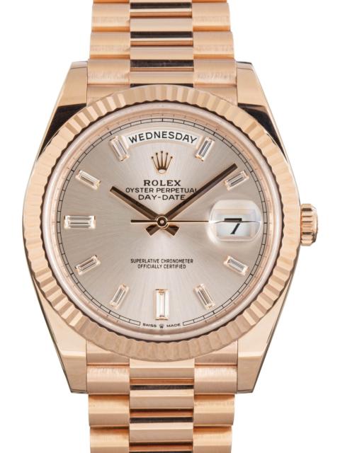 ROLEX Used Rolex Day-Date 40 Ref 228235 Sundust Diamond Dial