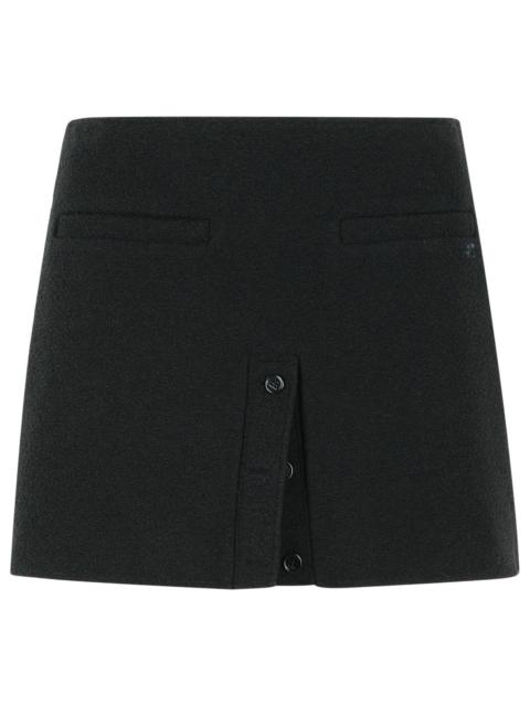 courrèges Courreges Black Cotton Blend Miniskirt