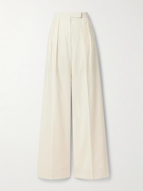 Max Mara Piombo Pleated Wool Wide-leg Pants