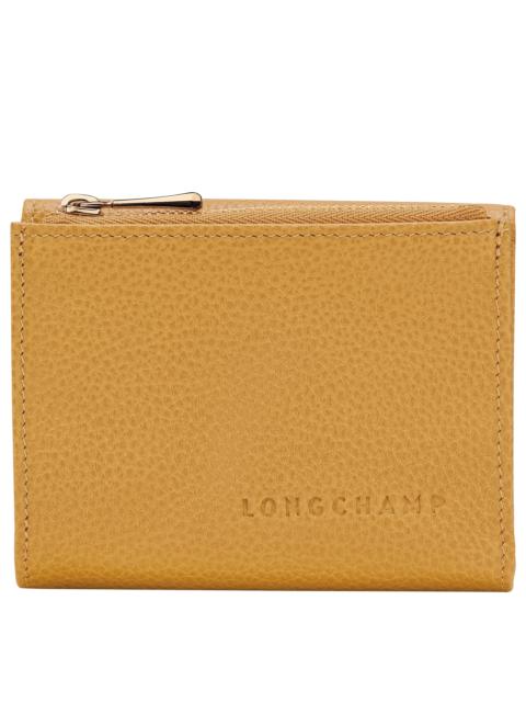 Longchamp Le Foulonné Compact wallet Nutmeg - Leather