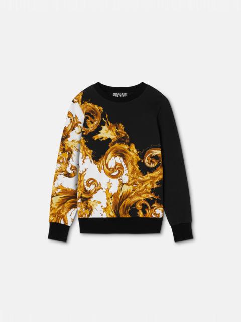 VERSACE JEANS COUTURE Printed Cotton-Jersey Sweatshirt