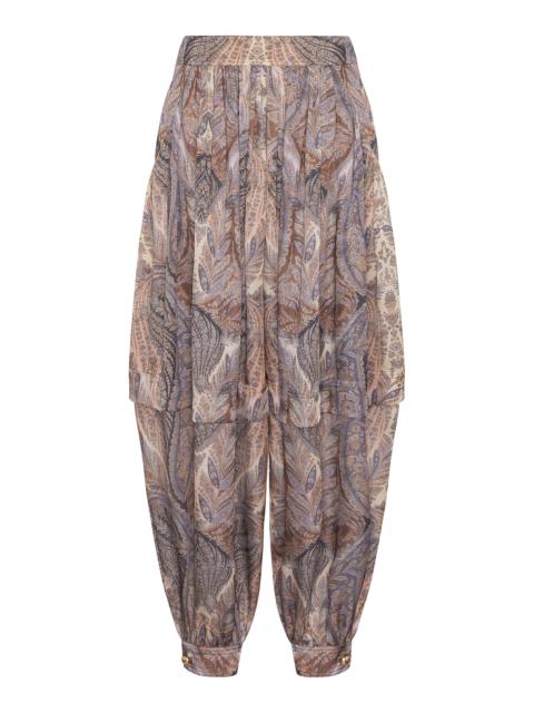 Zimmermann Hypnotic Silk Harem Silk Pant multi