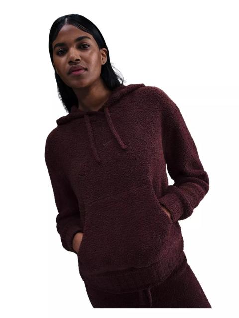 Nike Women's Sportswear Phoenix Cozy BouclÃ© Loose Knit Hoodie -Burgundy