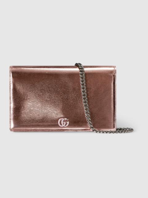 GUCCI Bi-color GG Marmont wallet on chain