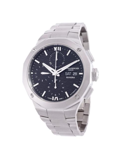 Other Designers Baume et Mercier Riviera Chronograph Automatic Black Dial Men's Watch MOA10825