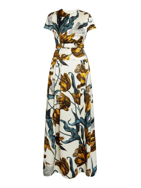 Erdem Printed Short-Sleeve Gown floral