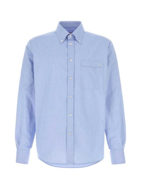 Valentino Garavani Men Powder Blue Oxford Shirt