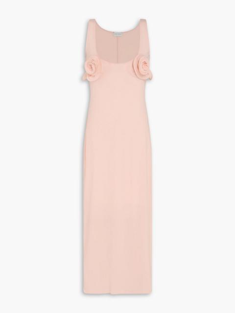 MAGDA BUTRYM Floral-appliquéd jersey midi dress