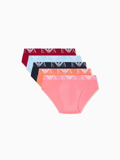 EMPORIO ARMANI FIVE-PACK OF RAINBOW BRIEFS