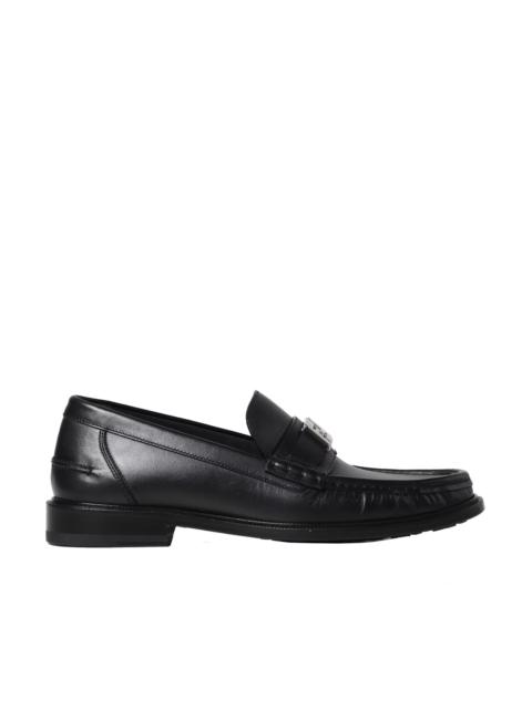 Fendi Ff Leather Loafers