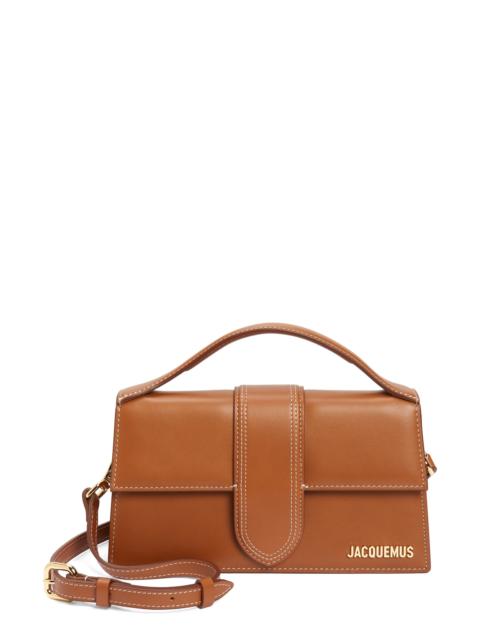 JACQUEMUS Jacquemus Le Grand Bambino Leather Shoulder Bag in Light Brown at Nordstrom
